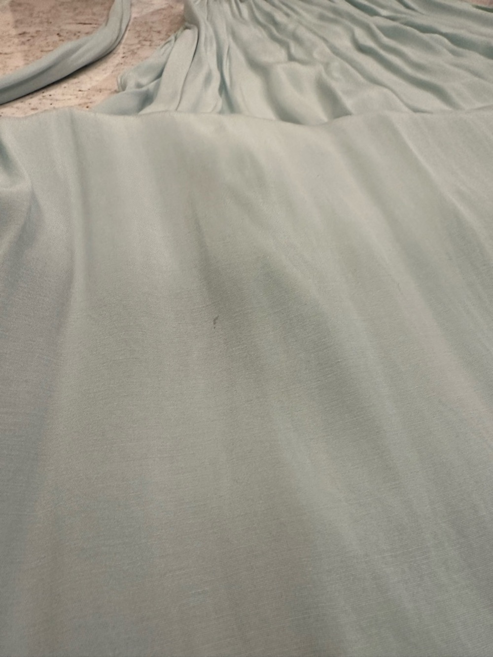 Something Navy Cupro Mint Green Pleated Halter Dress - Picture 10 of 11